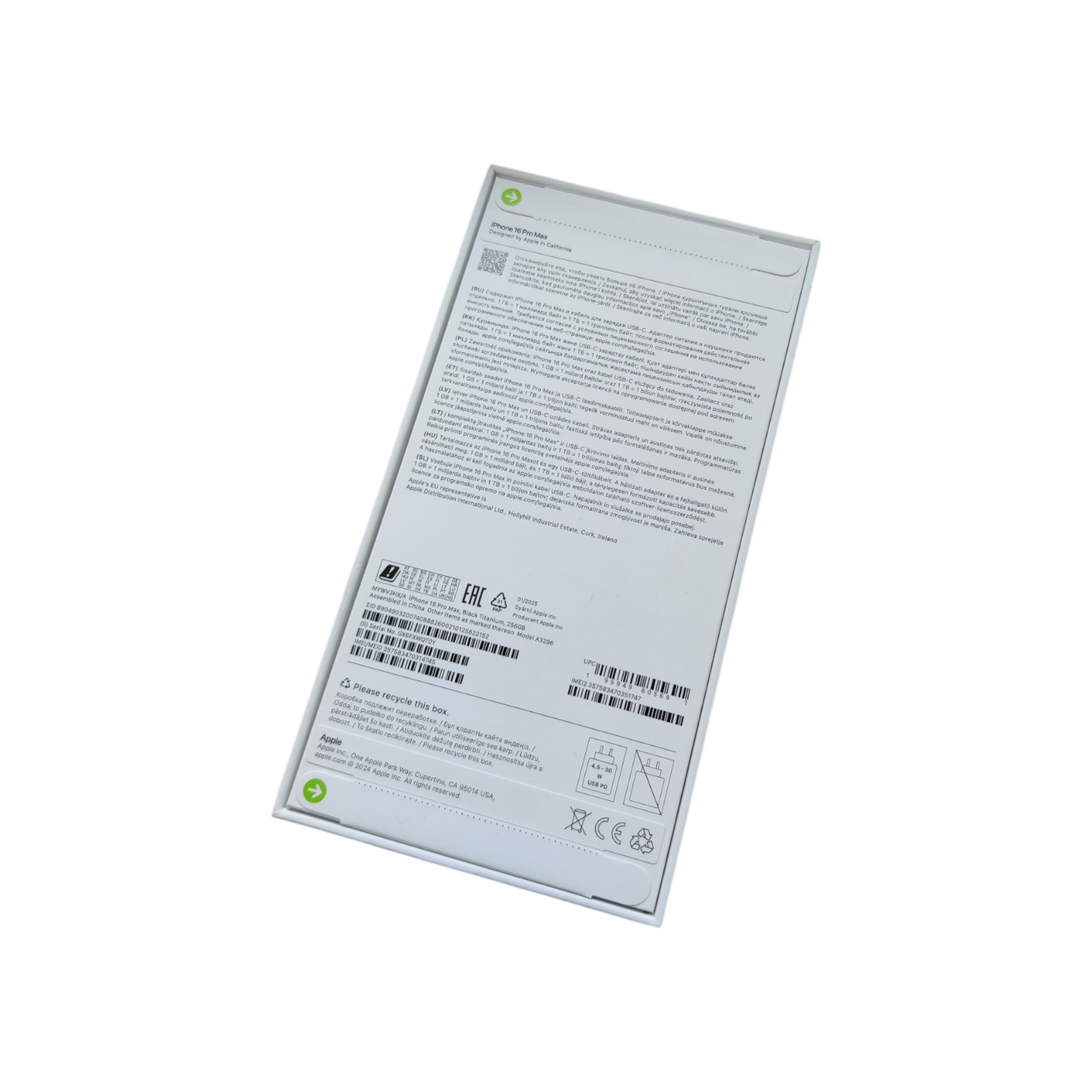 Mobilni telefon Apple iPhone 16 Pro Max 256GB (TOVARNIŠKO ZAPAKIRAN)