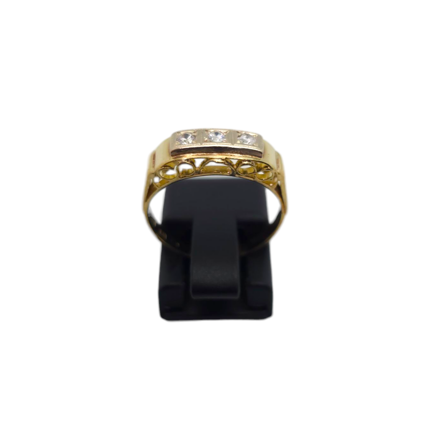 Zlati prstan ''RIO'' 14K 585/1000; masa=2.57g