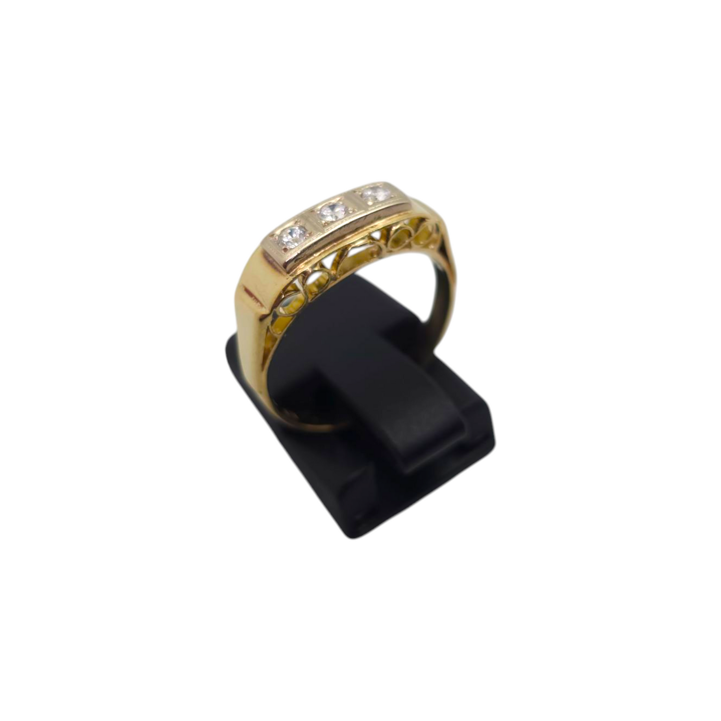 Zlati prstan ''RIO'' 14K 585/1000; masa=2.57g