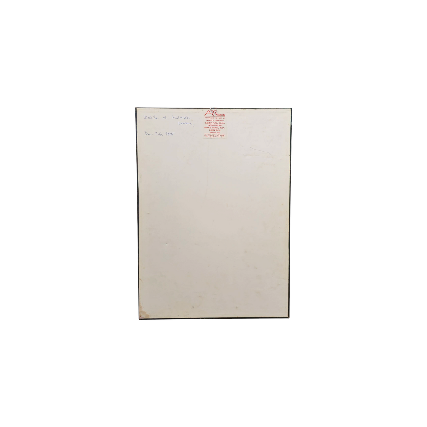 M.J. - Mešana tehnika; "Rudar na delu"; 28 cm x 37 cm