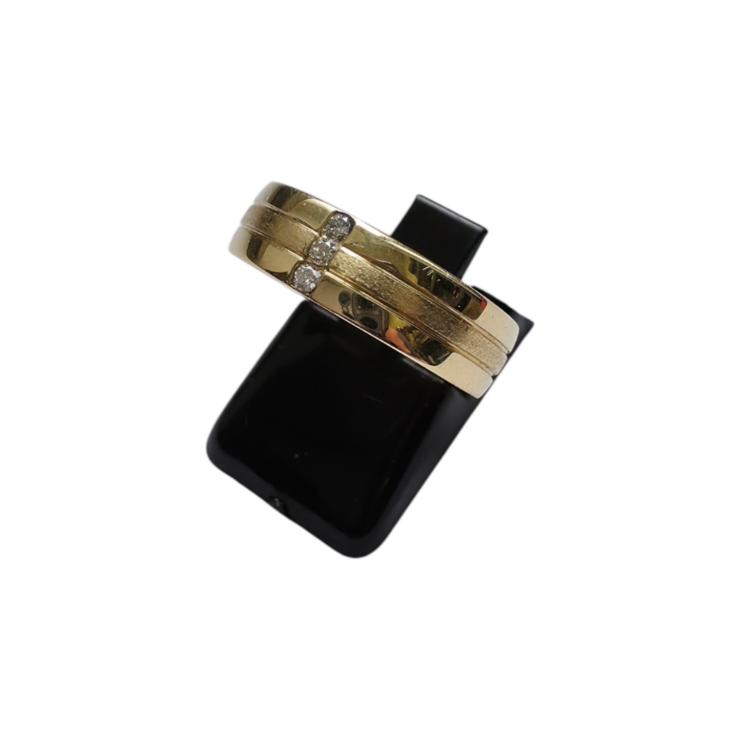 Diamantni prstan ''TRIO'' 14K 585/1000+DIA; masa=5.01g