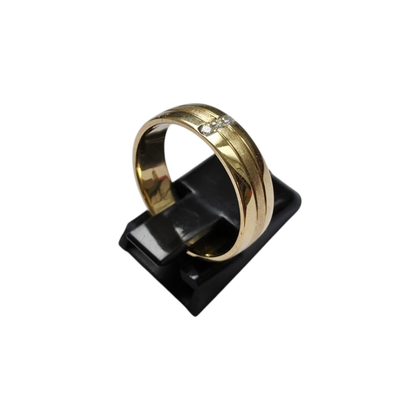 Diamantni prstan ''TRIO'' 14K 585/1000+DIA; masa=5.01g