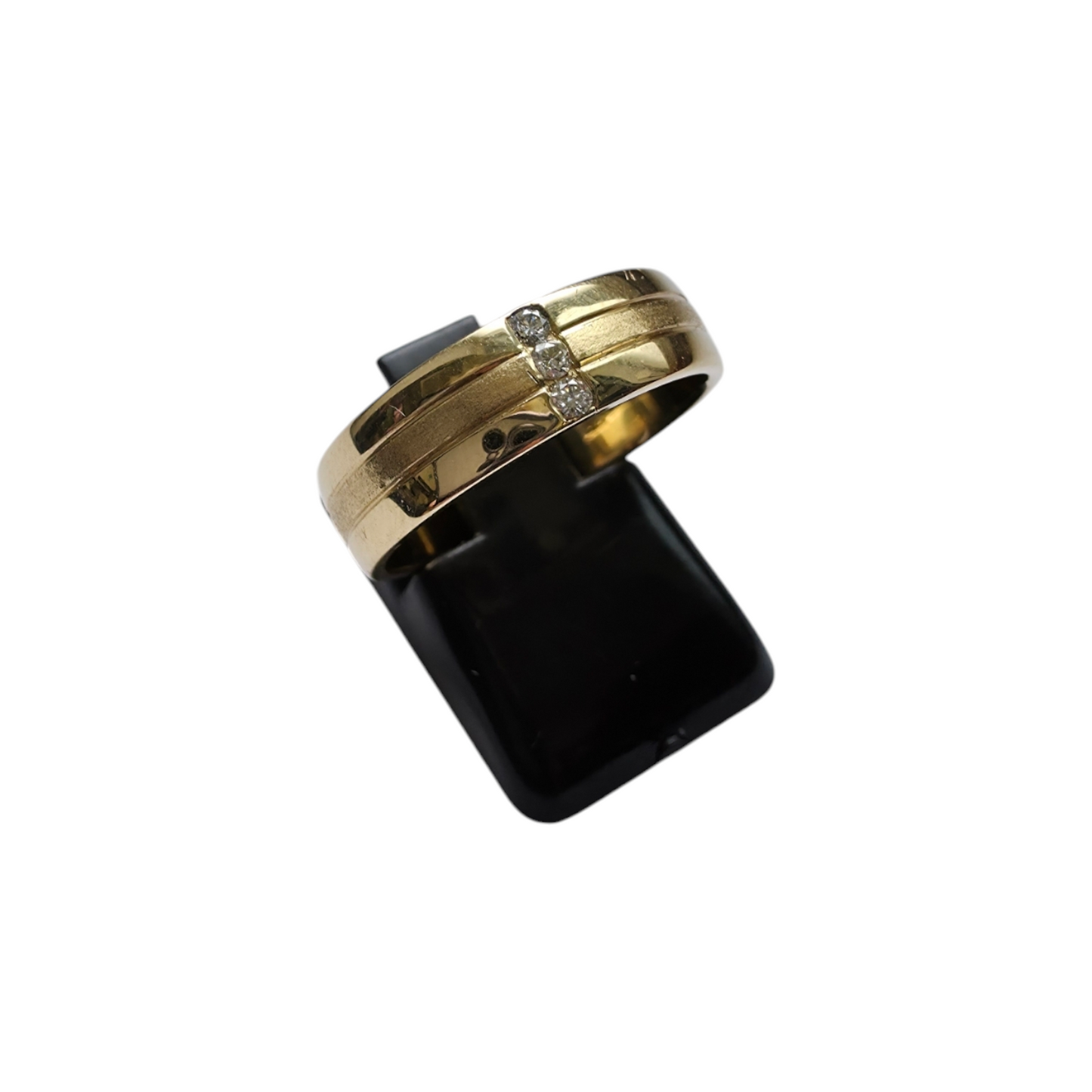 Diamantni prstan ''TRIO'' 14K 585/1000+DIA; masa=5.01g