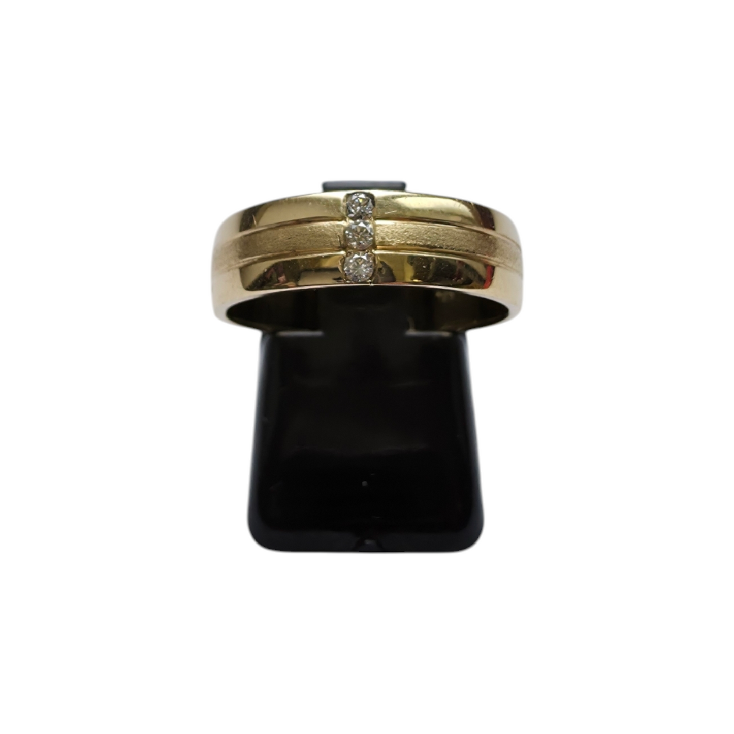 Diamantni prstan ''TRIO'' 14K 585/1000+DIA; masa=5.01g