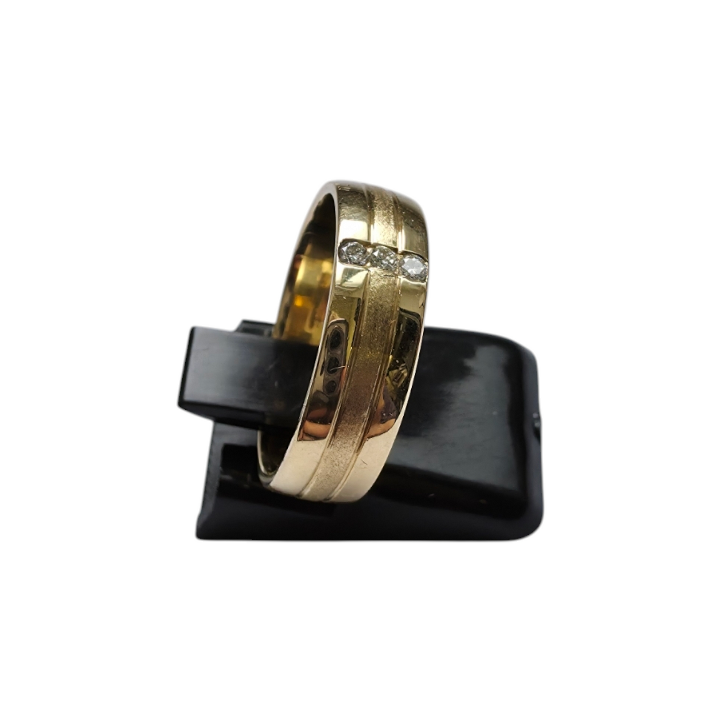 Diamantni prstan ''TRIO'' 14K 585/1000+DIA; masa=5.01g