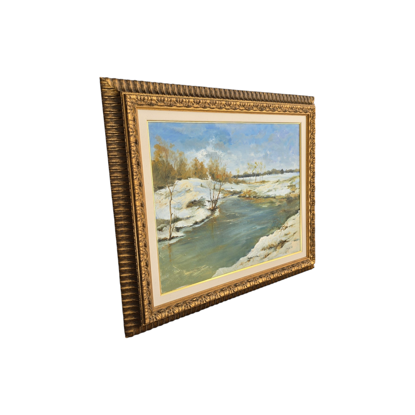 Marko Krvina; Akril; zimska reka; 70 cm x 60 cm
