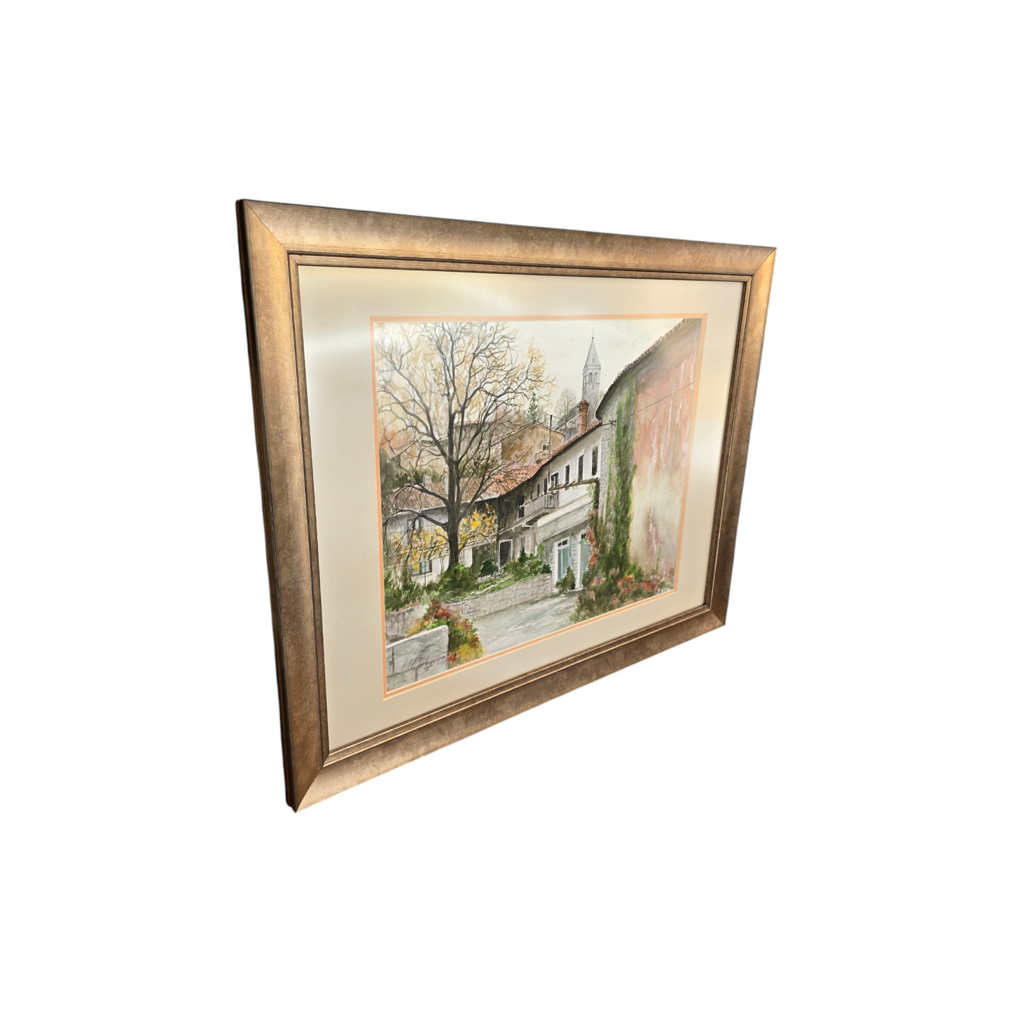 Marko Krvina; Akvarel; "Predhišje"; 69 cm x 53 cm