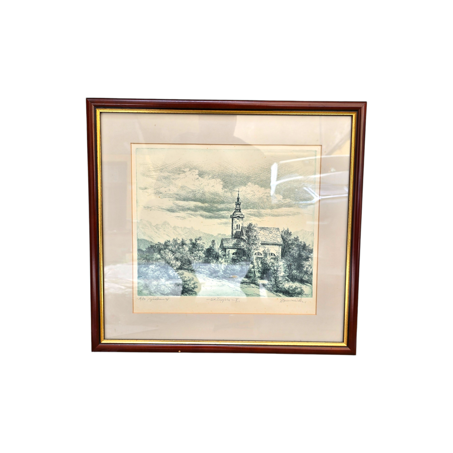 Miligoj Dominko; Grafika; "Sveta Trojica"; 45 cm x 43 cm