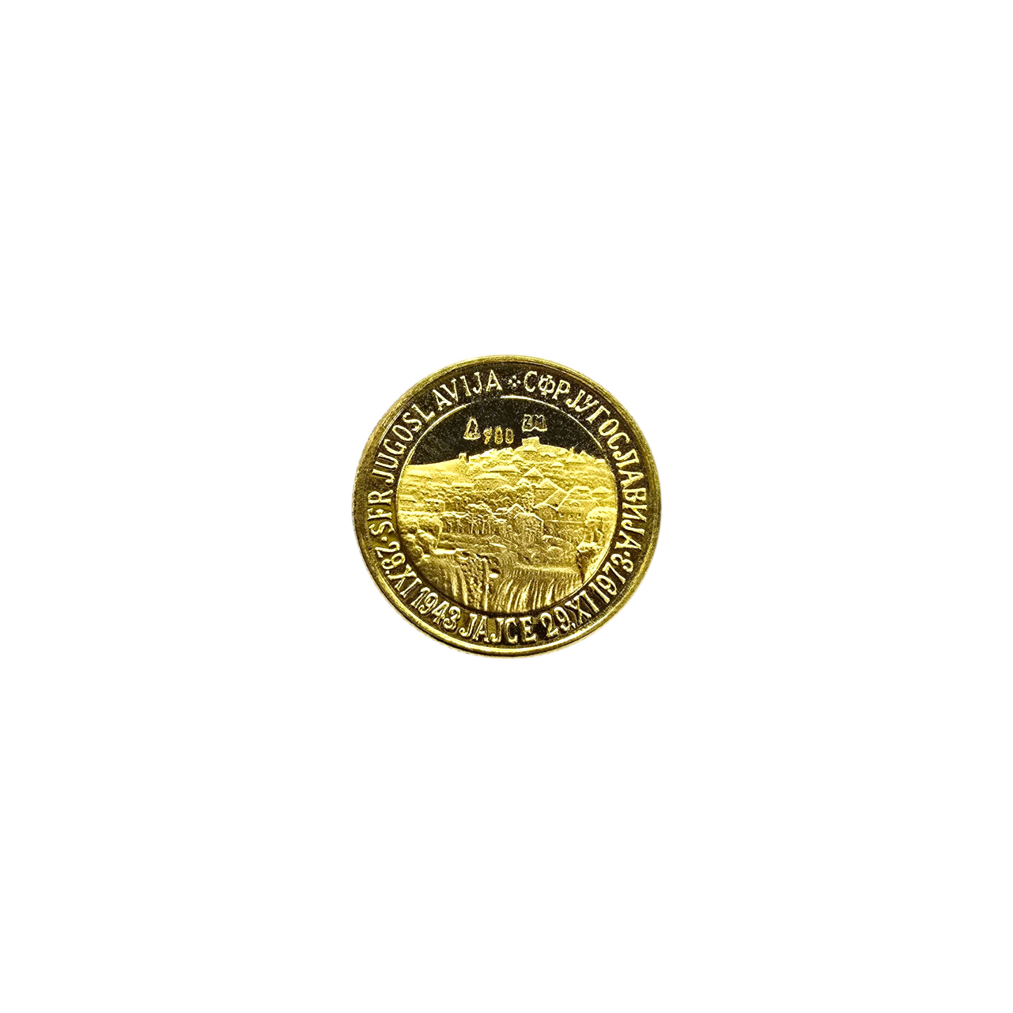 Zlatnik "TITO" 21K 900/1000; masa=3.49g
