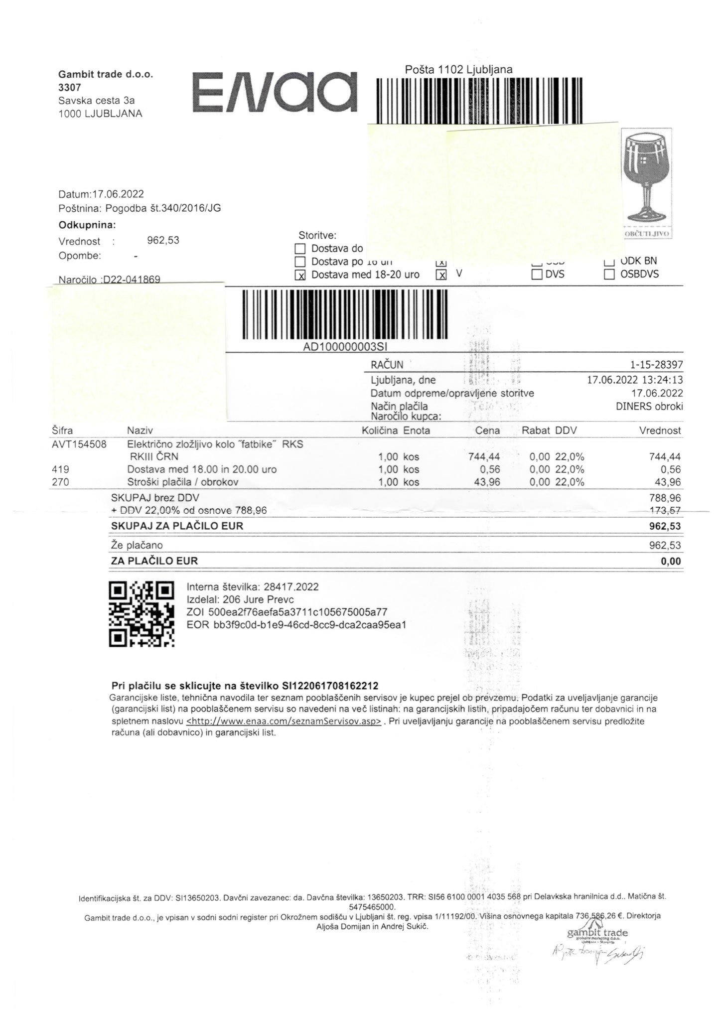 Električno zložljivo kolo FatBike RKS RKIII