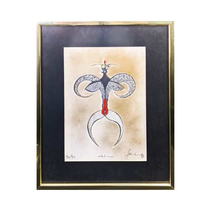 Neznani avtor, Grafika Ženska 34cm x 34cm