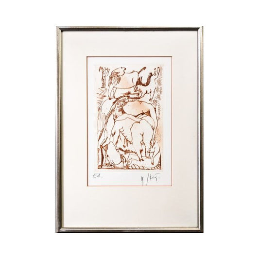 JOŽE HORVAT JAKI Grafika Erotika 37,50cm x 53cm