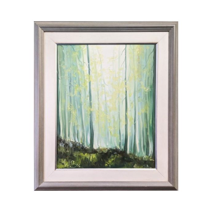BORIS KOS 96' Akril na platno Gozd 58cm x 68cm