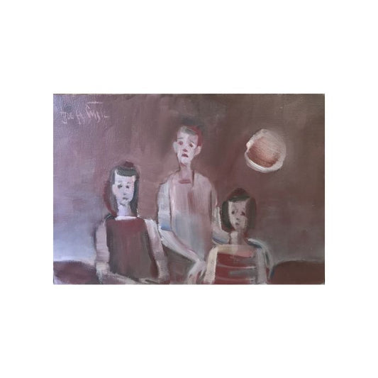 Ajdo Fr. Šubic Olje na platno Družina 49x34.50cm