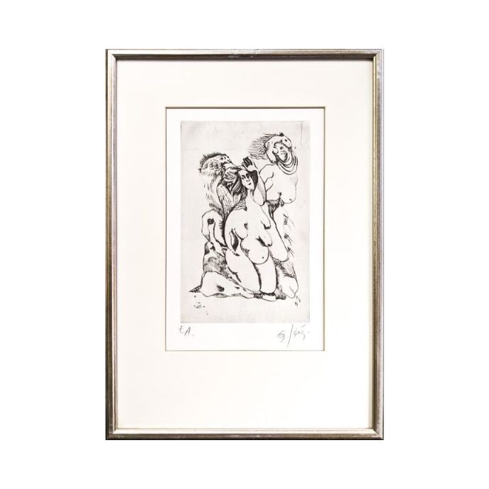 JOŽE HORVAT JAKI Grafika Erotika 37,50cm x 53cm