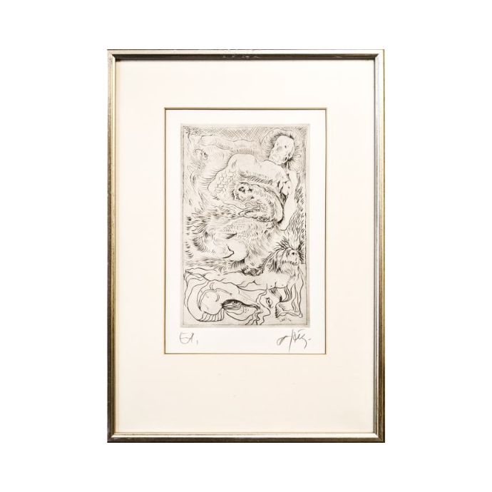 JOŽE HORVAT JAKI Grafika Erotika 37,50cm x 53cm