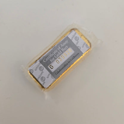 Naložbeno zlato UMICORE 24K 999.9/1000; masa=250.00g