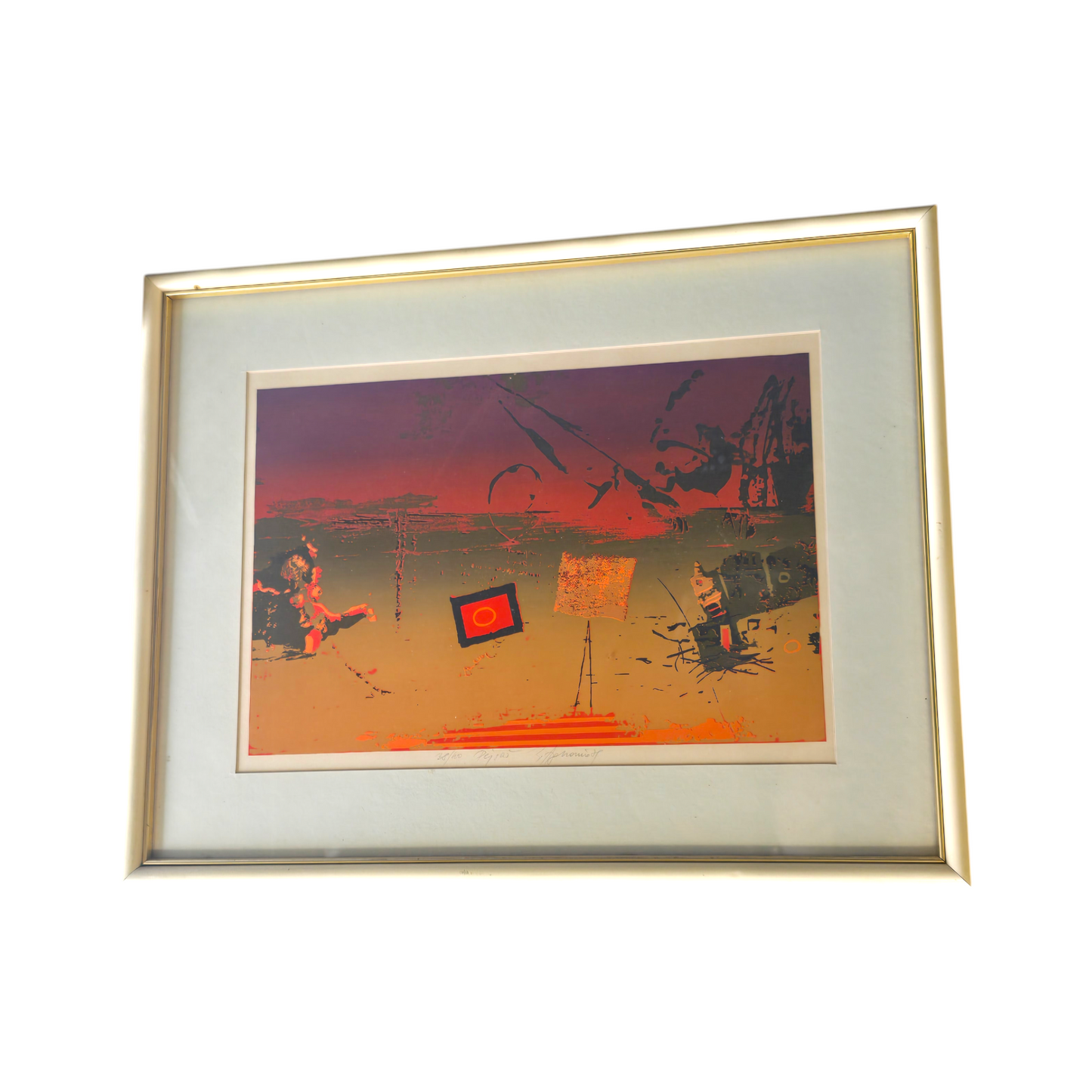 Zvest Apollonio; sitotisk; "Pejsaž"; 60 cm x 48 cm