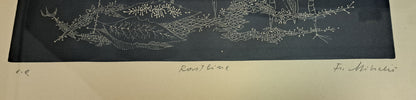 France Mihelič - grafika, Rastline, 73 x 53 cm