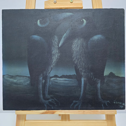 Jože Tisnikar; Tempera; "Krokarja"; 46 cm x 38 cm