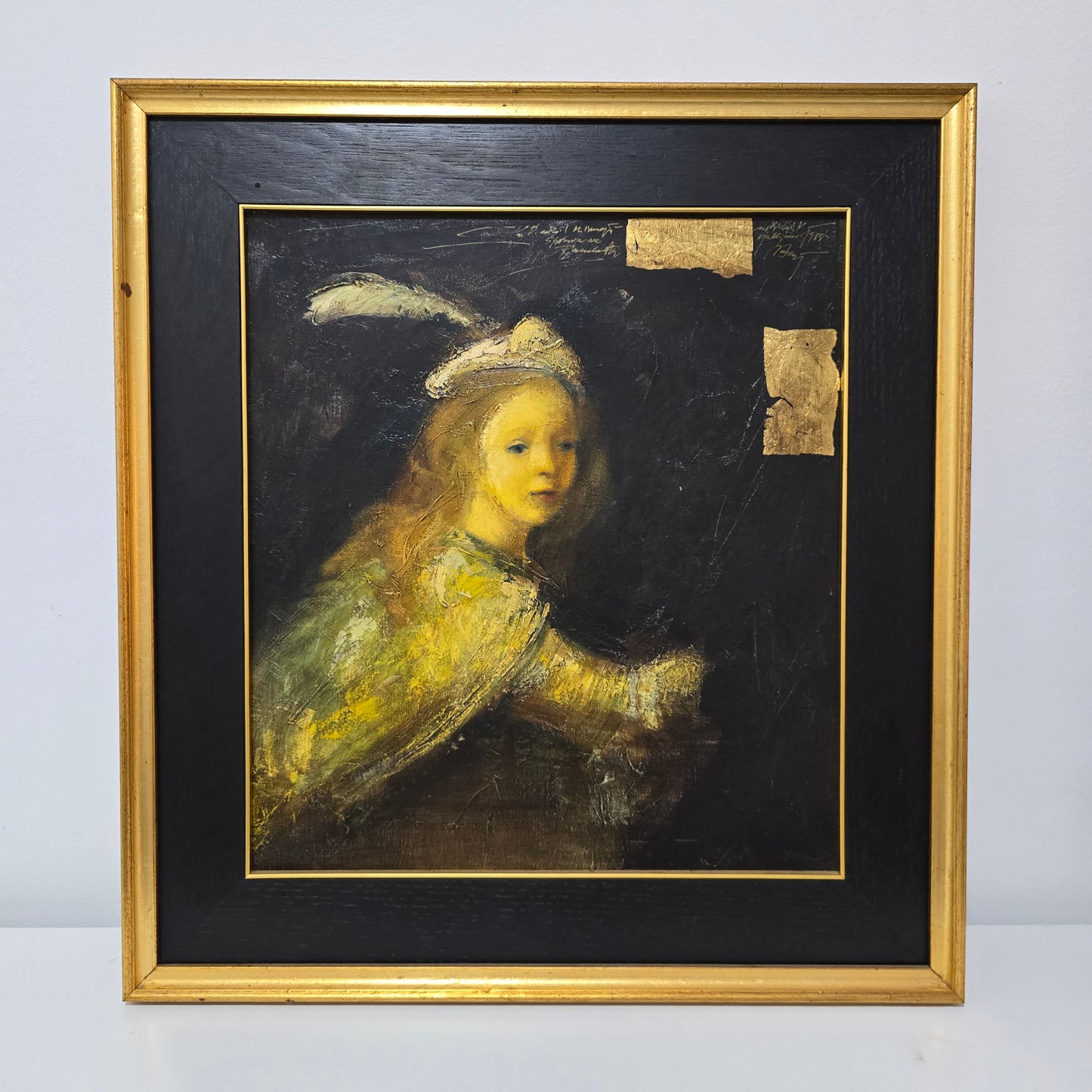 Petar Beus; Olje na platno; "Portret plemkinje"; 62 cm x 76 cm