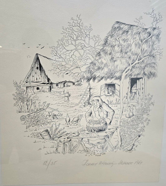 Lojze Peternelj; grafika; Slovenec; 68 cm x 59 cm