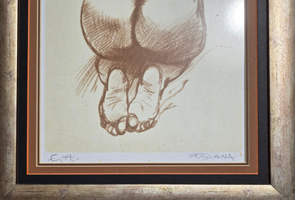 France Slana; grafika (E.A.); akt; 50 cm x 62 cm