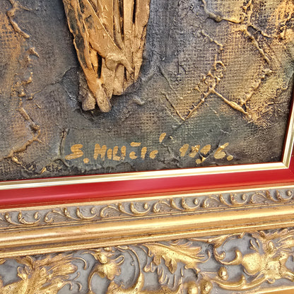 Stipe Miličić; Mešana tehnika; "Sveti trije kralji"; 71 cm x 59 cm