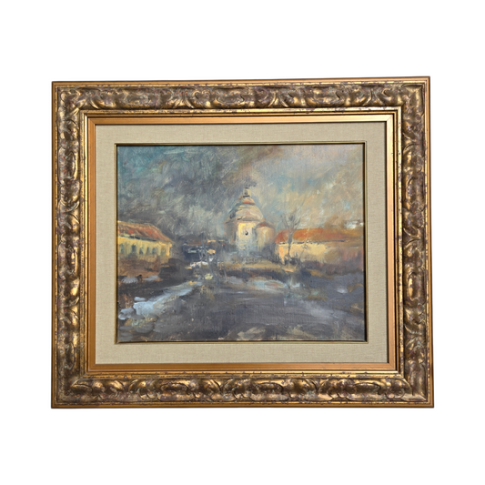 N/A; Akril; mestna veduta; 74 cm x 64 cm