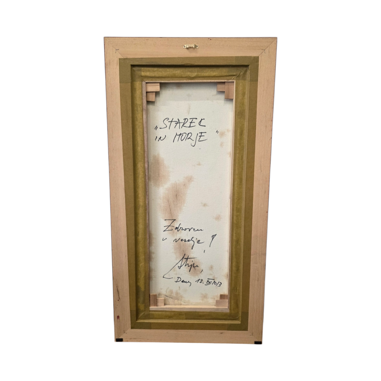 Stipe Miličić; Akvarel; ribič; 36 cm x 70 cm