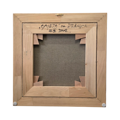 Stipe Miličić; Akril; "Čoln"; 38 cm x 38 cm