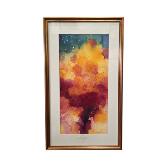 N/A; Akvarel; "RUJ"; 35 cm x 60 cm