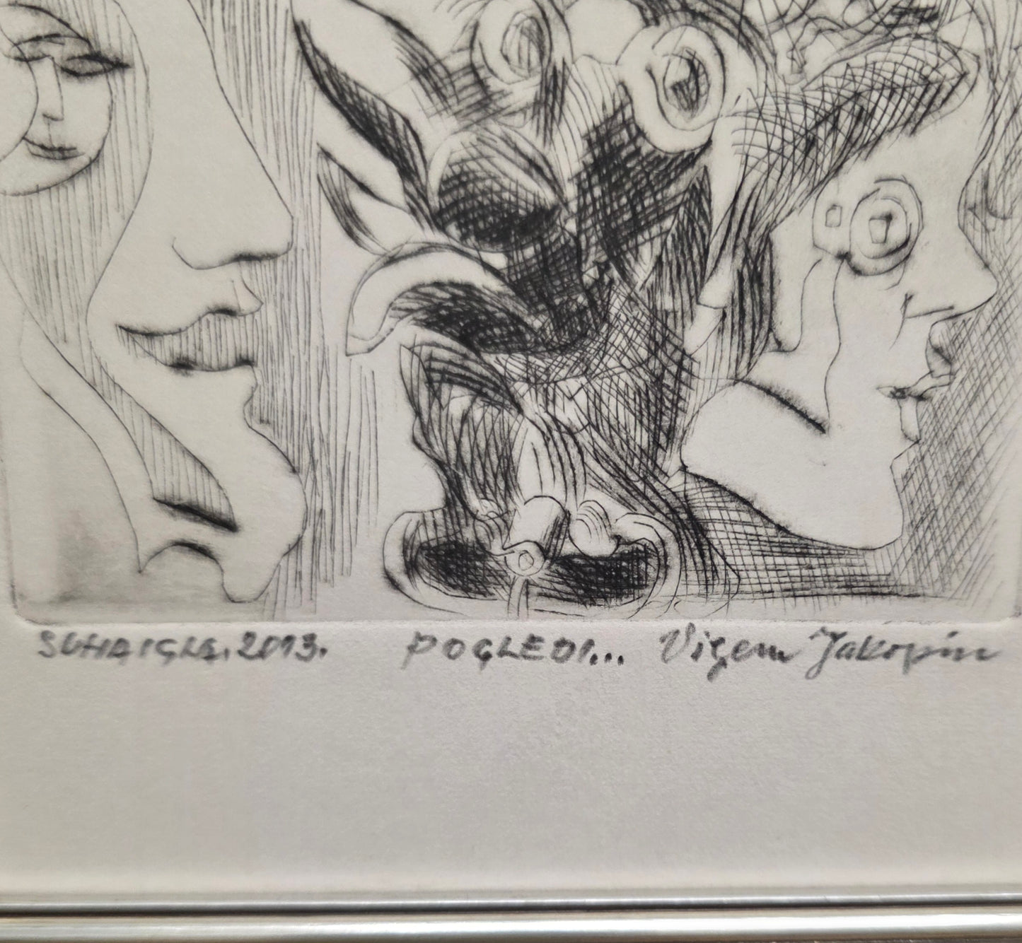 Vilijam Jakopin; Suha igla; "Pogledi"; 17 cm x 17 cm
