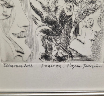 Vilijam Jakopin; Suha igla; "Pogledi"; 17 cm x 17 cm