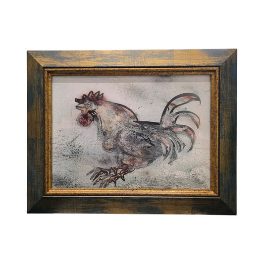 France Slana; print; Petelin I; 33 cm x 26 cm