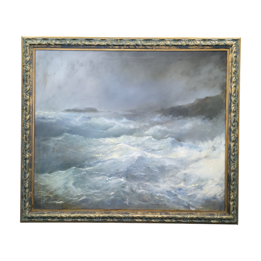 Marko Krvina; Akril; "Morje"; 136.5 cm x 117 cm