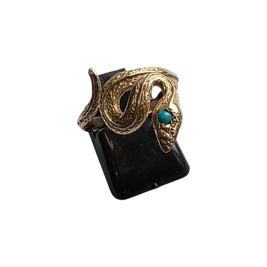 Zlati prstan ''SERPENTE'' 14K 585/1000; masa=3.55g