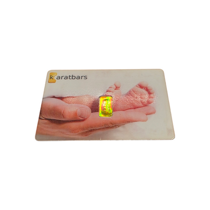 Naložbeno zlato KB "Prvi gram" 24K 999.9/1000; masa=1.00g