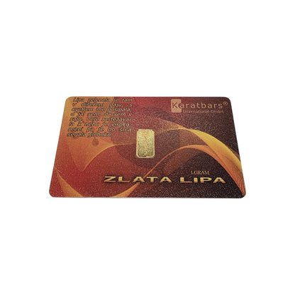 Naložbeno zlato KB "Zlata lipa" 24K 999.9/1000; masa=1.00g