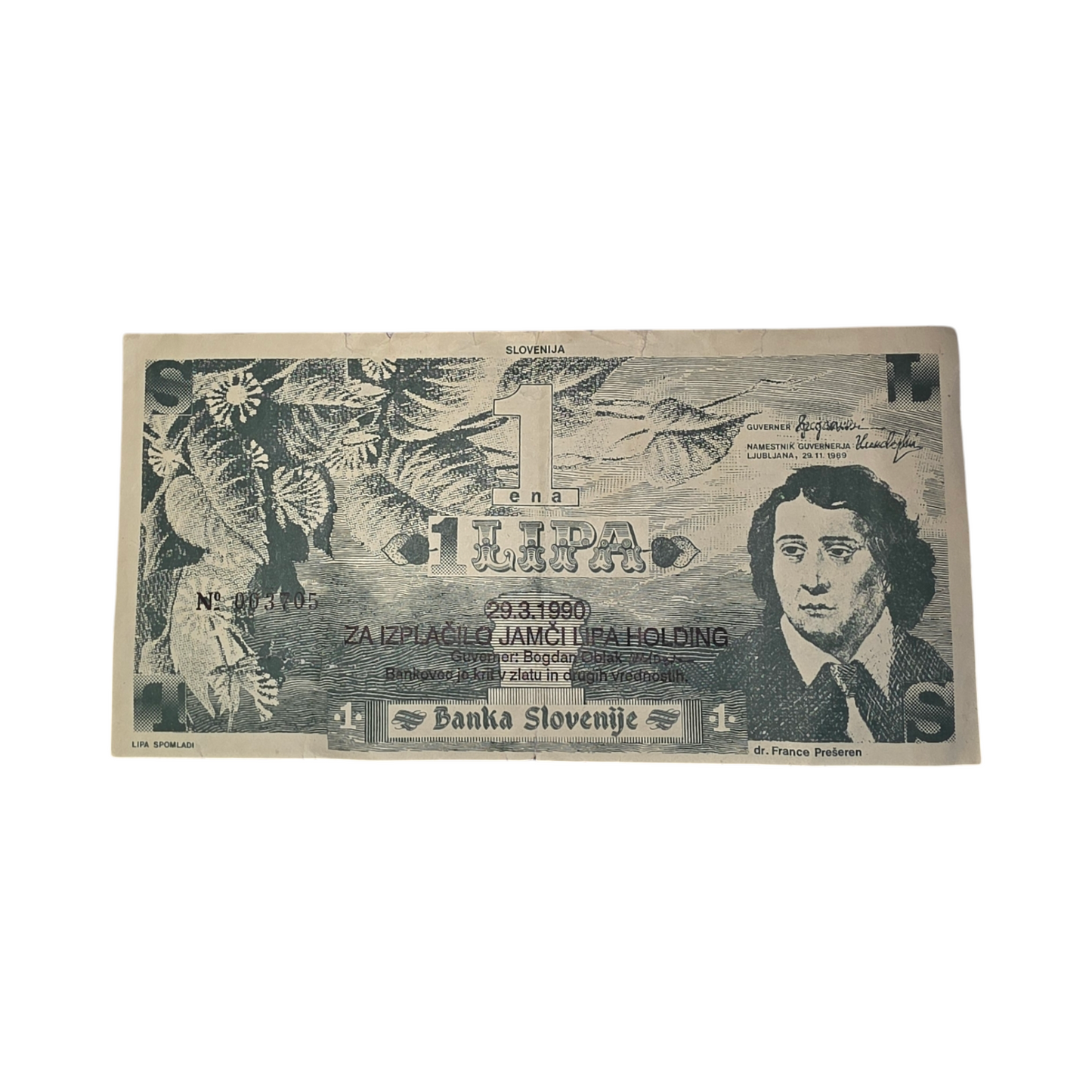 Bankovec 1 Lipa Banka Slovenije