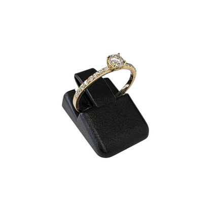 Diamantni prstan "PERIGEJ" 10K 417/1000+DIA; masa=0.93g