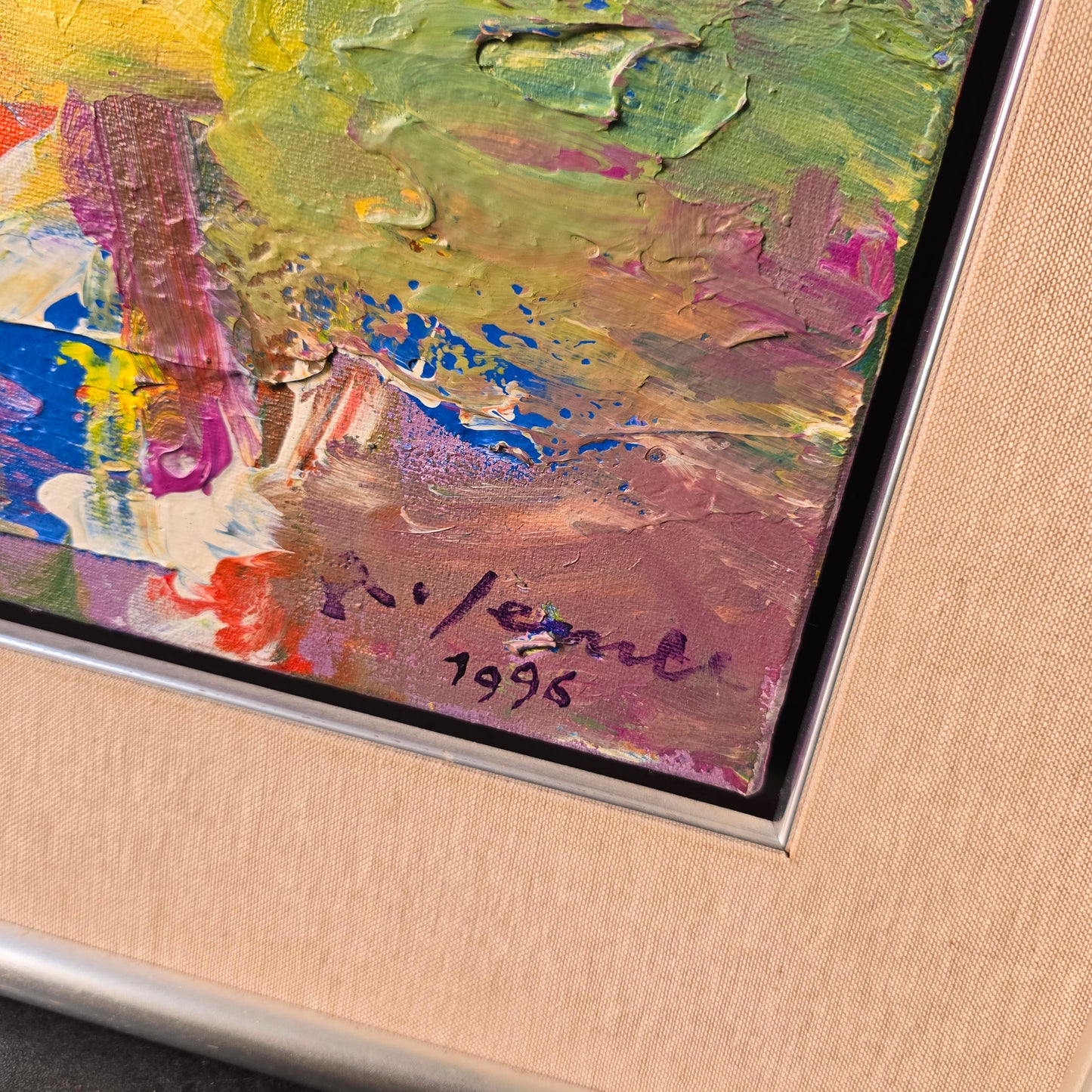 Jemec Andrej; akril na platno; abstrakt; 80 cm x 76 cm