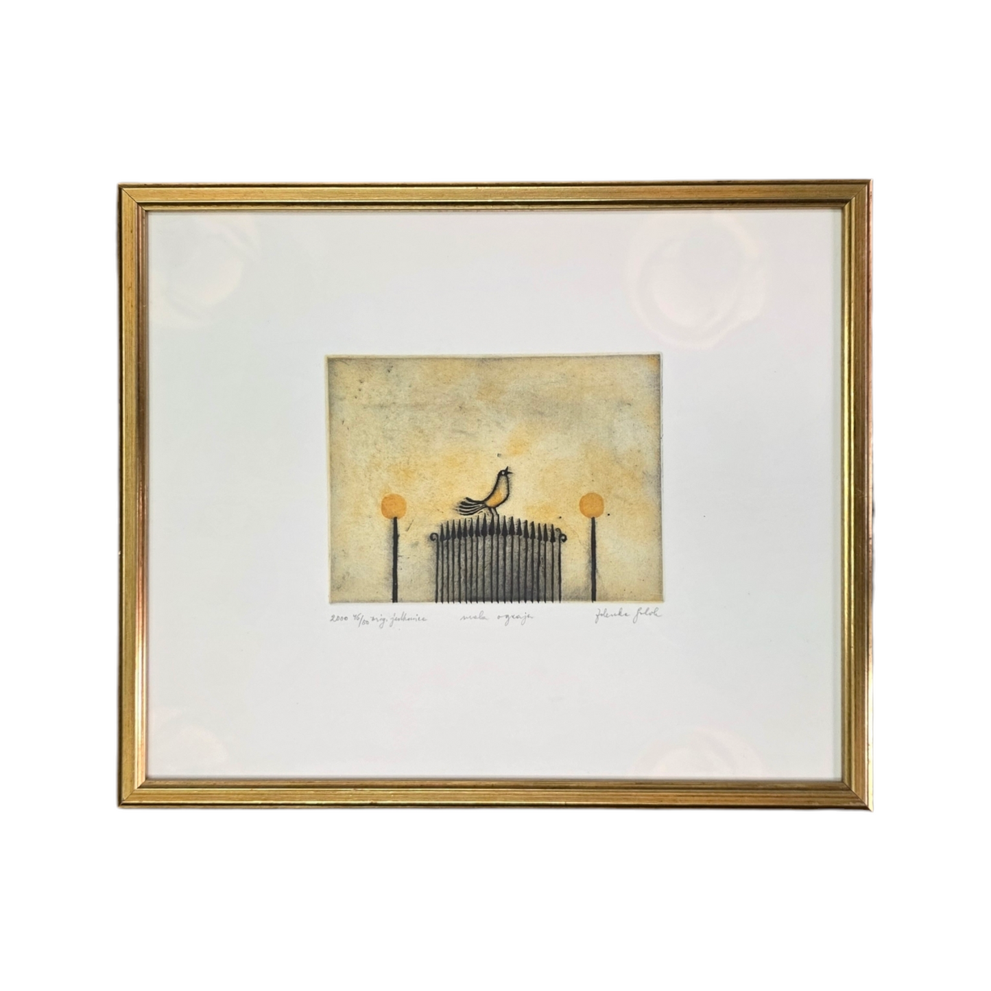 Zdenka Golob; Jedkanica; "Mala ograja"; 36 cm x 30 cm