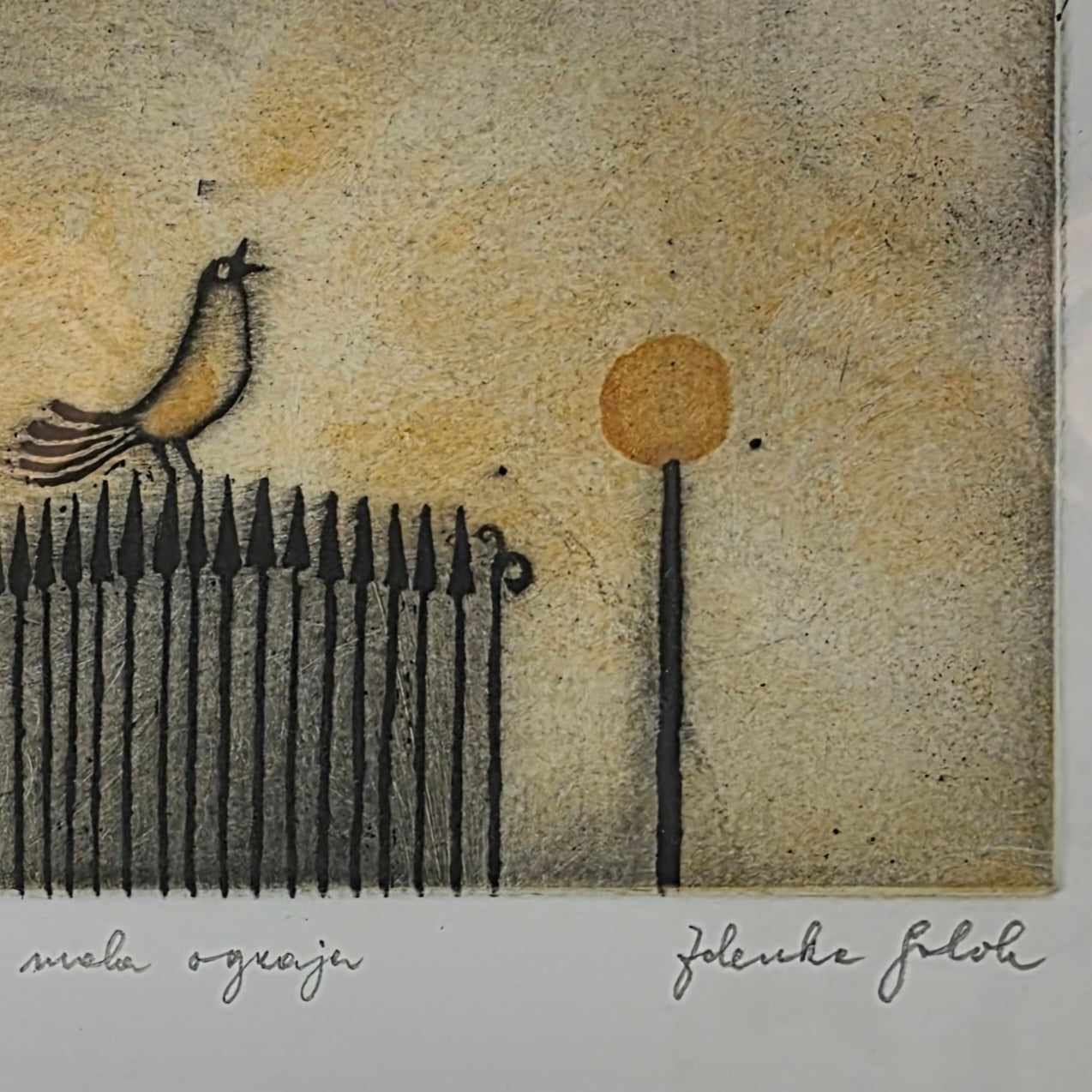 Zdenka Golob; Jedkanica; "Mala ograja"; 36 cm x 30 cm