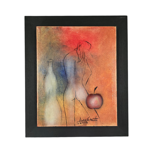 Jure Cekuta; mešana tehnika; Ženski akt; 35 cm x 40 cm