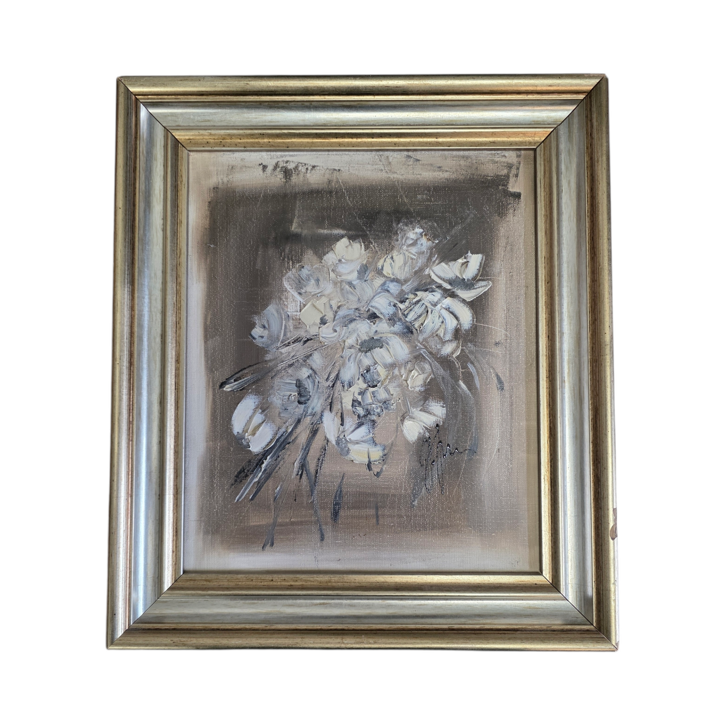 Ogrin; olje na platno; "Šopek"; 38 cm x 33 cm