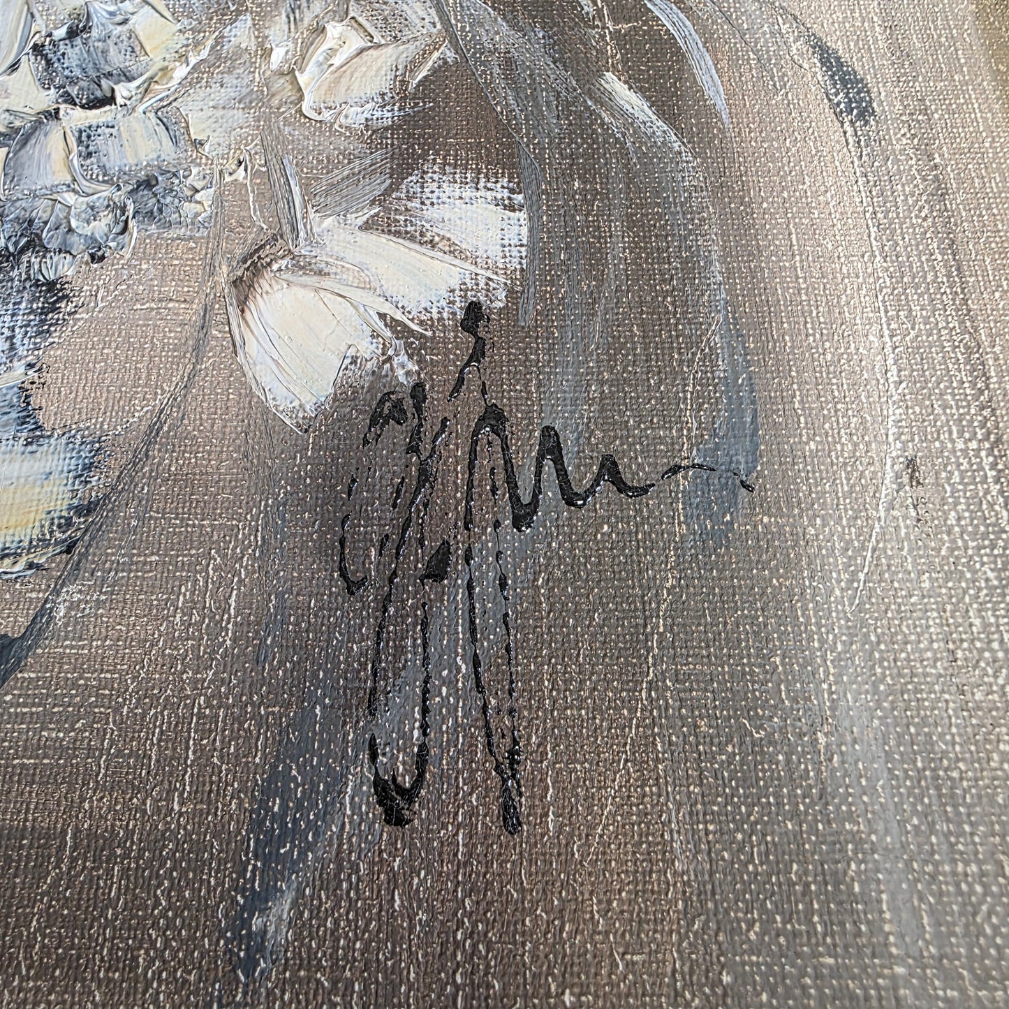 Ogrin; olje na platno; "Šopek"; 38 cm x 33 cm