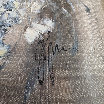 Ogrin; olje na platno; "Šopek"; 38 cm x 33 cm