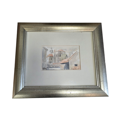 Valter Rabič; akvarel; "Novo Mesto"; 35 cm x 30 cm