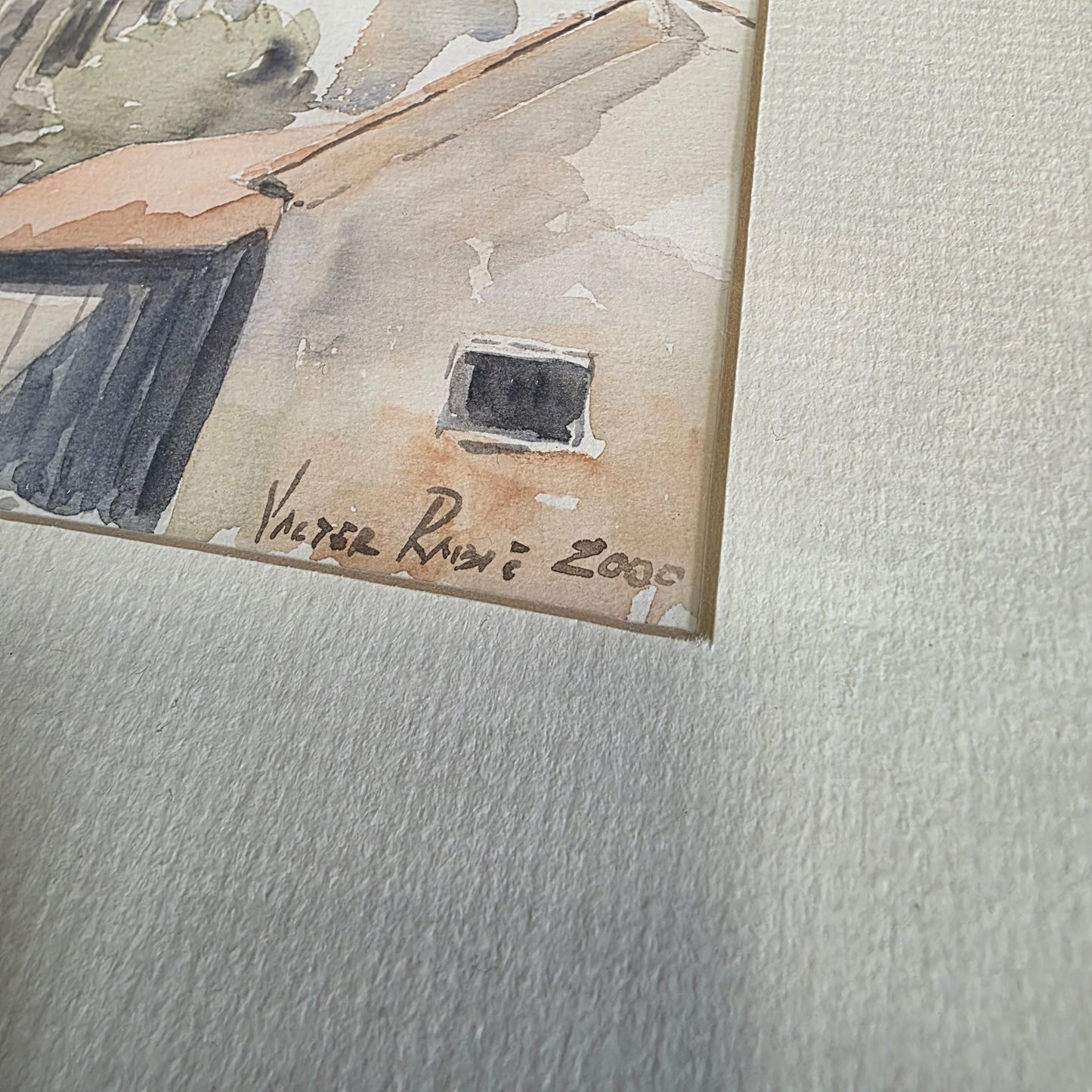 Valter Rabič; akvarel; "Novo Mesto"; 35 cm x 30 cm